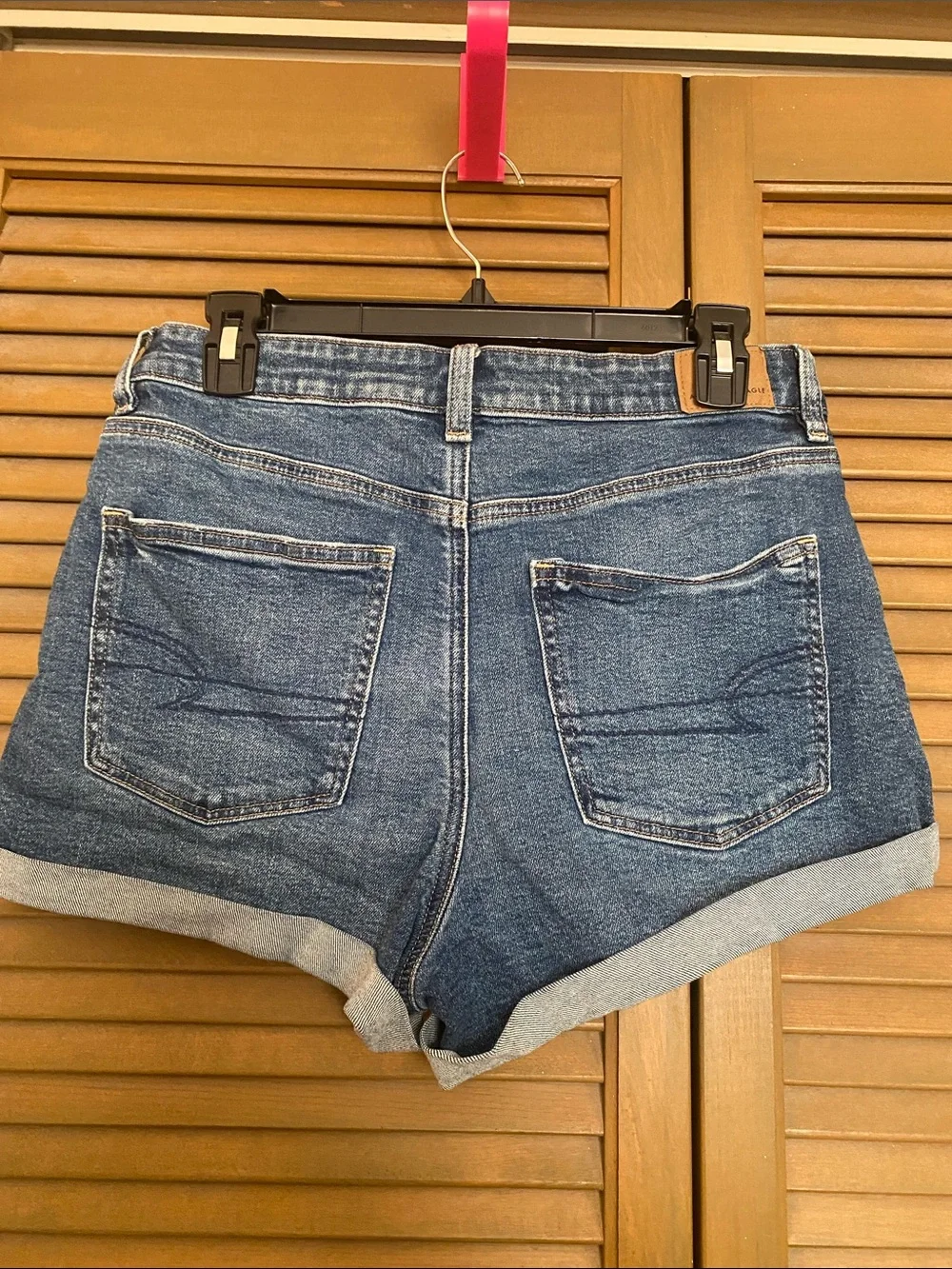 American Eagle Outfitters Indigo Rolled-Hem Denim Shorts - Picture 3 of 5